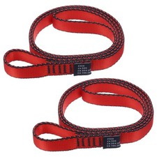 2Pcs 24" Nylon Climbing Slings 18mm Strong Webbing Straps Climbing Straps Red