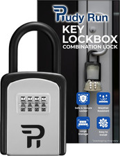 Key Lock Box for outside – Small Outdoor Lockbox for Keys with Code, 4-Digit Com