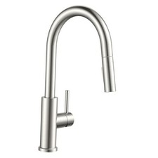 Kitchen Faucets with Pull Down Sprayer Single Handle Classic Stainless Steel