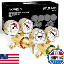 RX WELDER Oxygen Acetylene Regulator Set, CGA-540 Oxygen/CGA-200 Acetylene