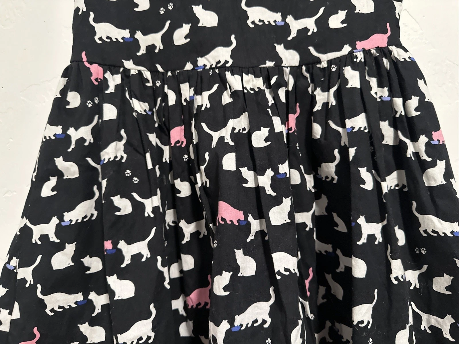 Vestito Kate Spade New York bambina Kimberly stampa gatto scollato bambina taglia 7