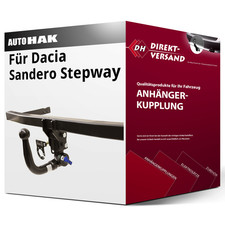 Für Dacia Sandero Stepway III (Auto Hak) Anhängerkupplung vertikal abnehmbar neu