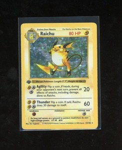1st Edition Shadowless Raichu | eBay