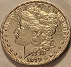 1879-P Morgan Silver Dollar AU Detail Strong Strike Nice Eye Appeal