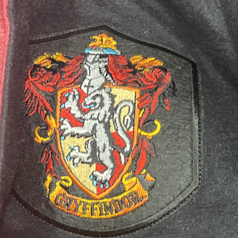 GRYFFINDOR Crest BLACK fleece Hooded Robe Wizarding World Harry Potter Adult Lg - Image 3 of 4