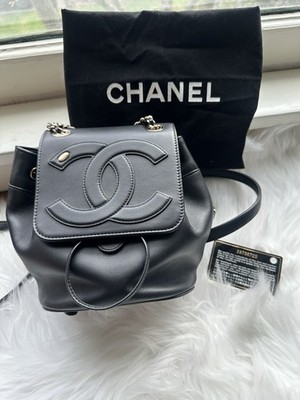 chanel leather backpack replica Chanel CC Mania Backpack Lambskin Bag