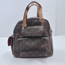 Louis Vuitton Excentrique Handbag Leather Damier Ebene Vintage