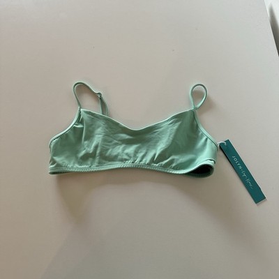 NEW Jolyn Swim Eryn Krouse Bikini Top Oasis Green Teal L