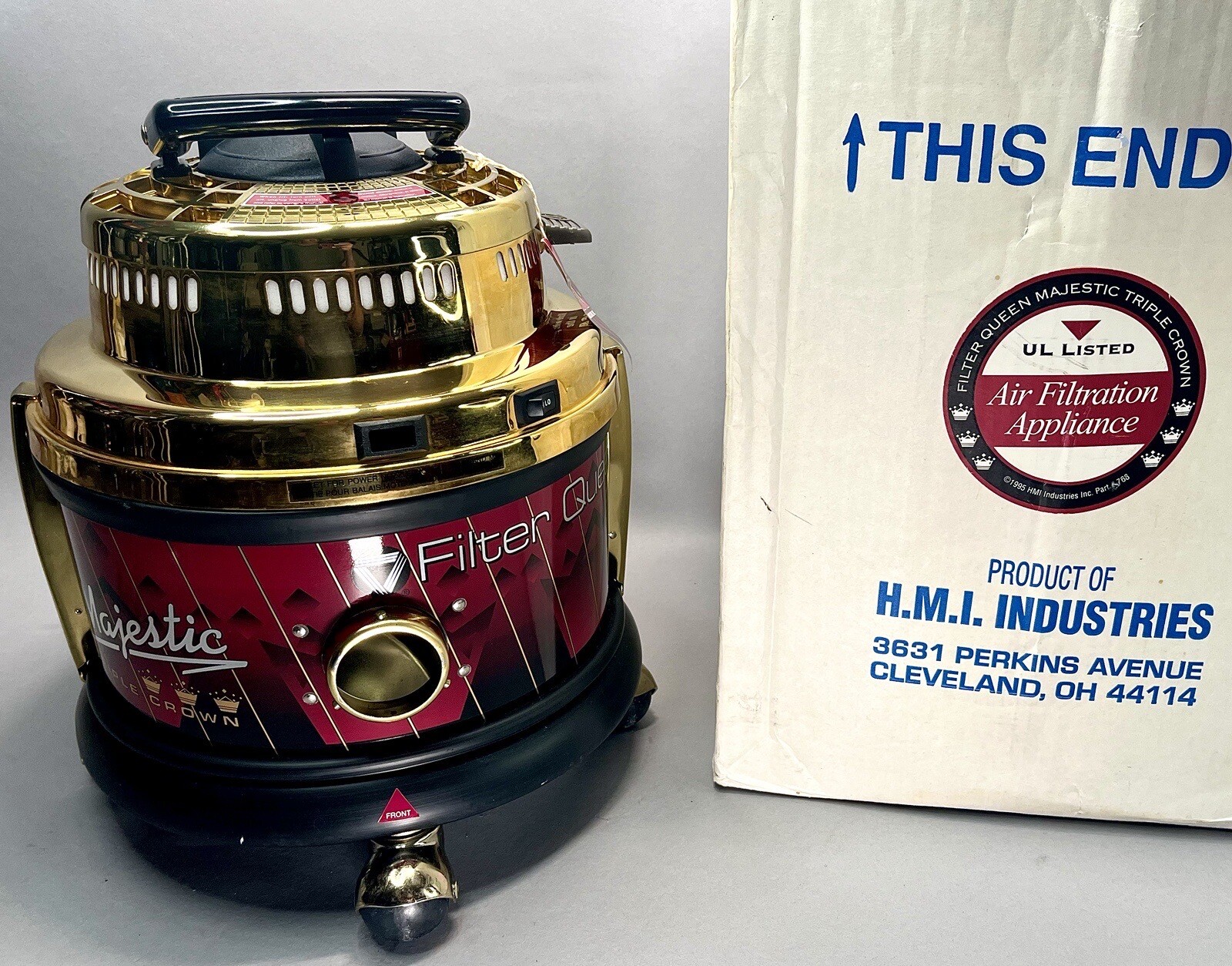 Gold Limited Edition Filter Queen Majestic Triple Crown Canister Vacuum