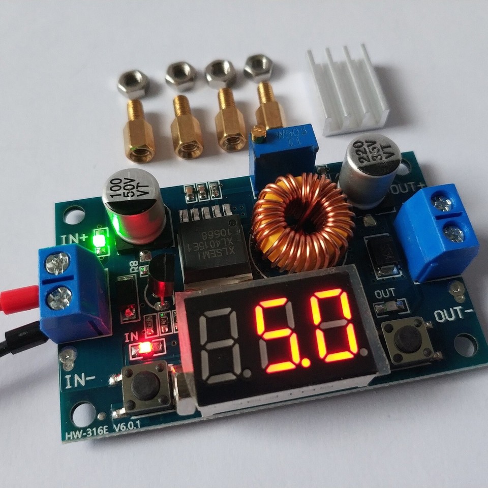 XL4015 Convertitore Buck Regolabile Step Down 5A 75W Abbassatore - Foto 9