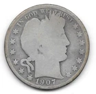 1907-S Barber Half Dollar