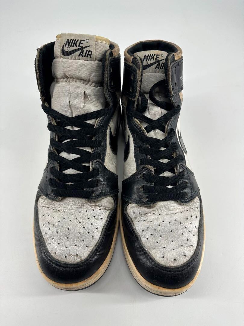 NIKE JORDAN 1 BLACK & WHITE Panda Sneakers 1985 US 8 Inch Vintage