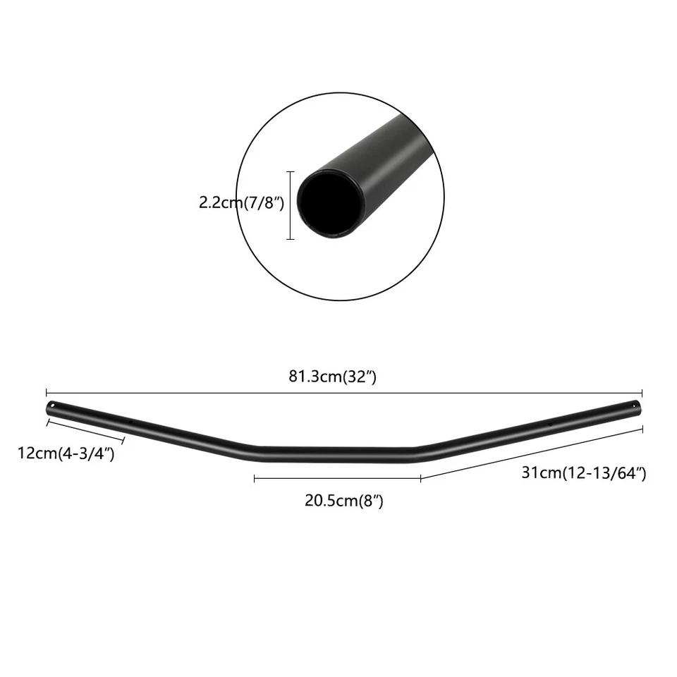 Motorcycle 7/8" Drag Bar Straight Handlebar For Yamaha FZ1 FZ6 FZ600 FZ750 FZ700 - Image 2 of 4