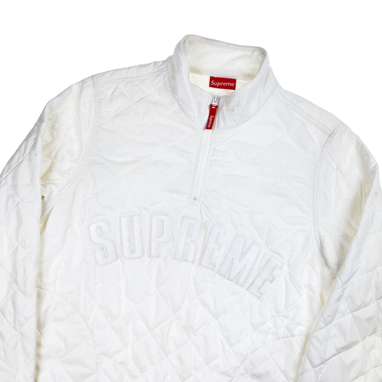 Pull matelassé blanc Supreme
