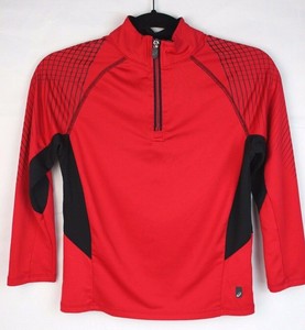 asics t shirt fille rouge