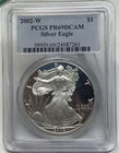 2002-W American Silver Eagle PCGS PR69  DCAM