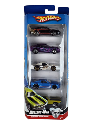 Hot Wheels 5 Pack Mustang 45th Anniversary 1:64 Diecast Car Set