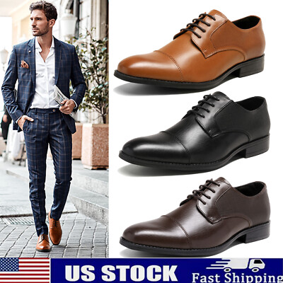 Men's Oxford Dress Shoes Classic Business Party Wedding Formal Shoes Size 6.5-15