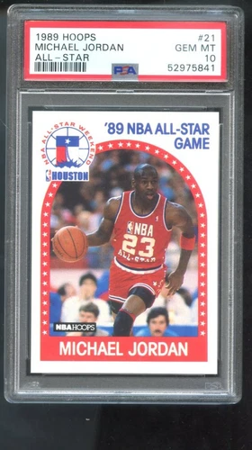 1989-90 Hoops #21 Michael Jordan PSA 10 Graded Basketball Card All-Star NBA 89