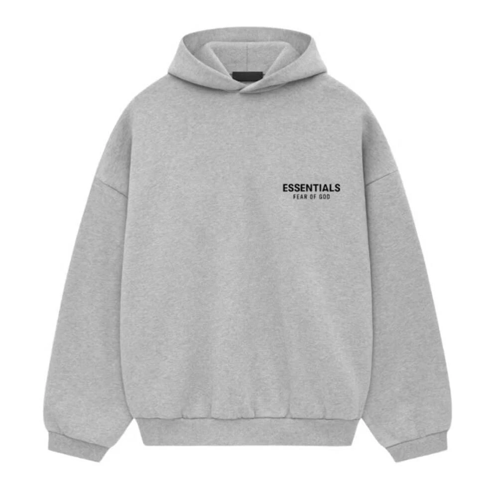Felpa con cappuccio Fear of God Essentials in pile grigio erica chiaro