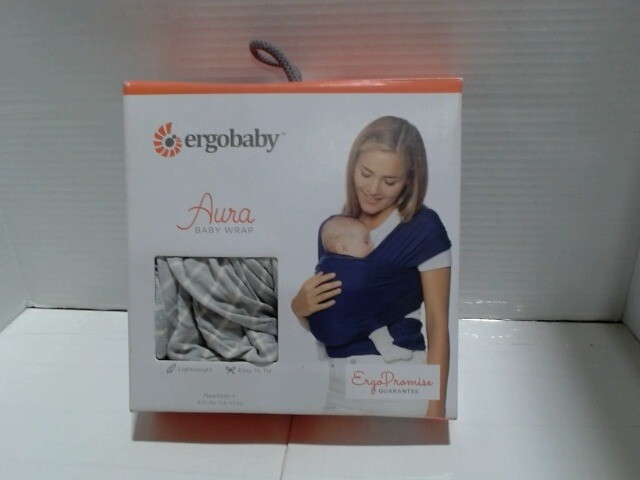 UsedVeryGood_Ergobaby Aura Baby Carrier Wrap_Grey Stripes_SzOne Size (Pack of 1)