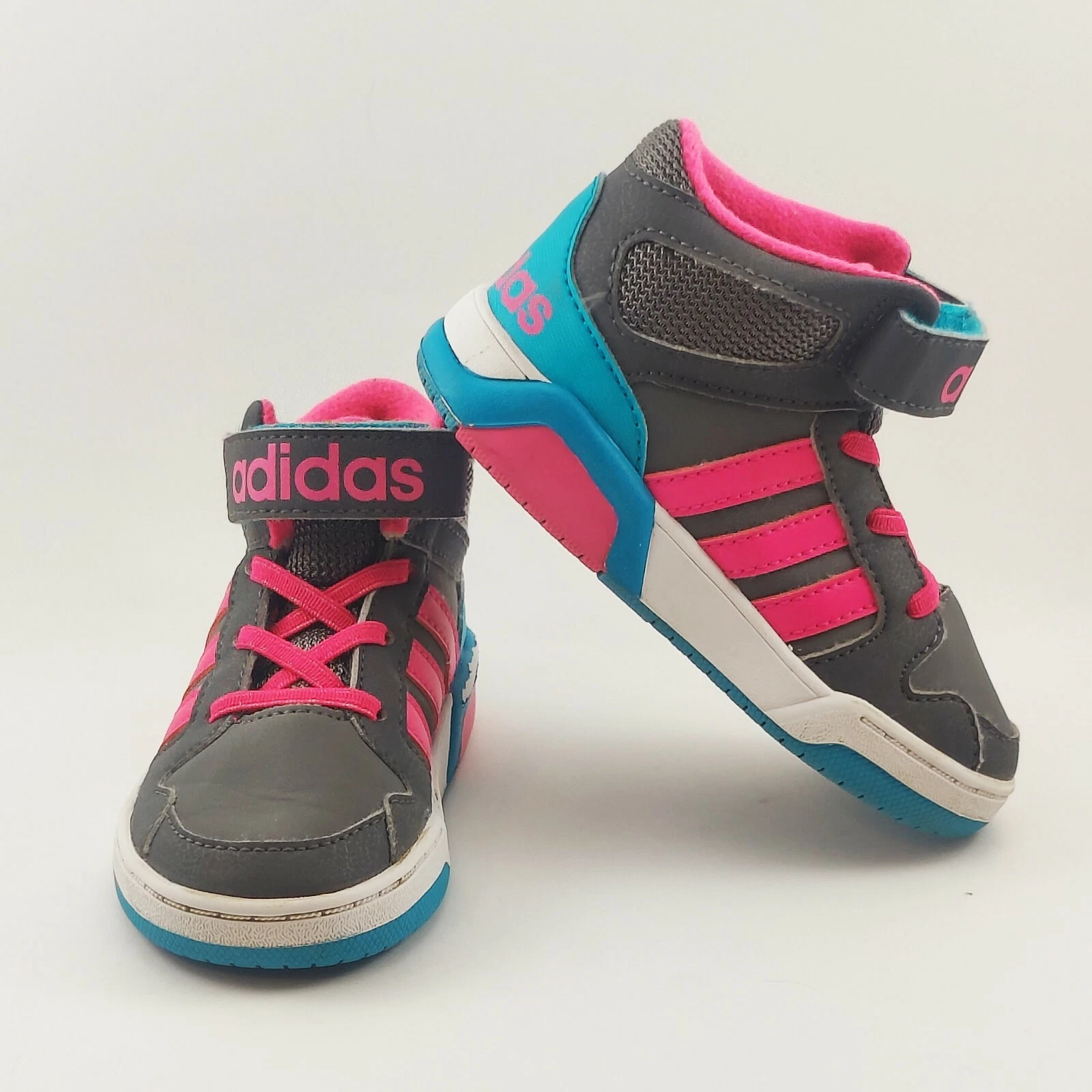 Sneaker alte Adidas ragazze grigio verde acqua rosa verde acqua taglia 6 5 6 1 2