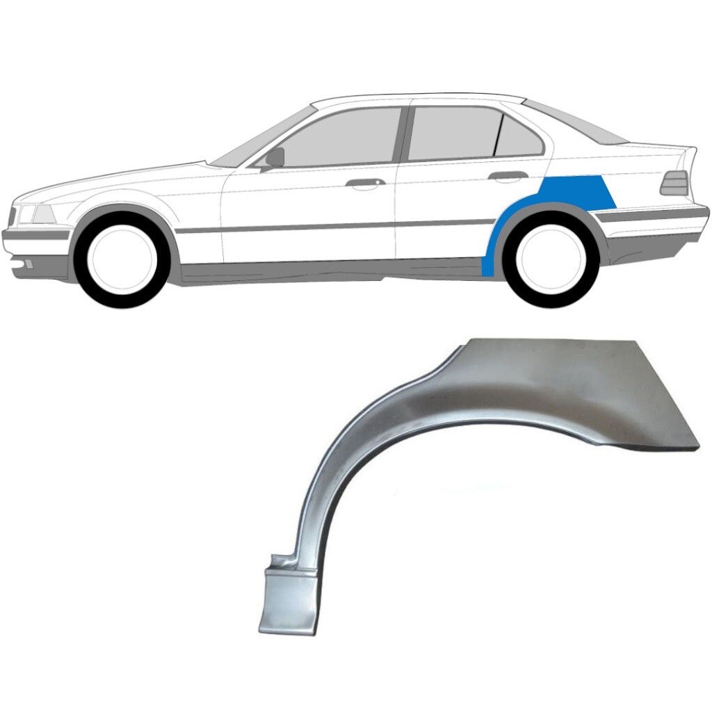 BMW 3 E36 1990-2000 SALOON REAR WHEEL ARCH REPAIR PANEL / LEFT LH