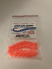 NEW LICK-EM-LURES Candy Chain 8mm|Fluorescent Orange|Soft Beads SHIPN24HR