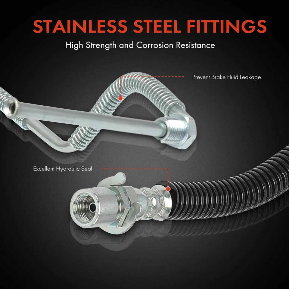 2x Manguera hidráulica de freno lateral trasero derecho y derecho para Chevy C6500 Kodiak T6500 T7500 GMC Foto 4 de 4