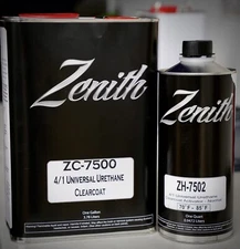 Zenith ZC-7500 4:1 High Gloss Urethane Gallon Clearcoat Kit! Slow Or Normal Temp