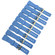 Lot Of 10,19MM PVC Plastic sky blue Watch Band Replacement for CASIO  Others