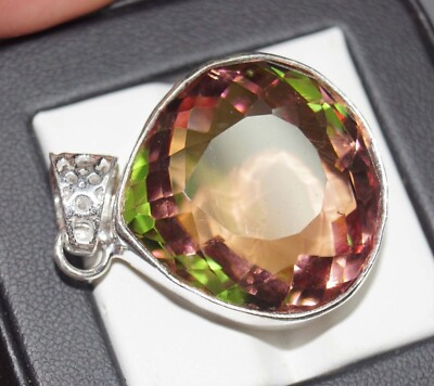 #ad #ad Certified 50 Ct Pear Natural Zultanite 7 Color Pendant 925 Silver Jewelry $45.69