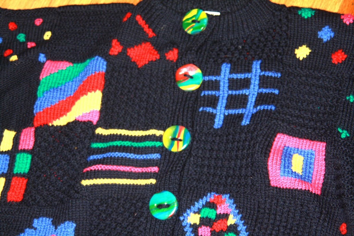Vintage Bonz New Zealand wool cardigan sweater graphic Vintage Bonz New Zealand wool cardigan sweater graphic