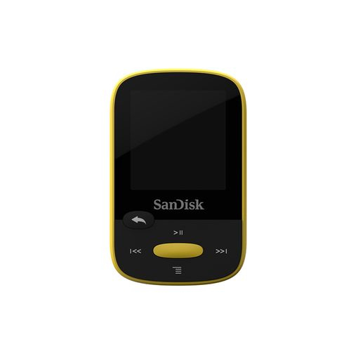 Sandisk Clip Sport 8Gb Mp3 Player Yellow With Lcd Screen And Microsdhc