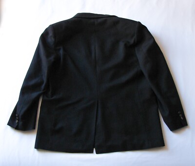 Men's Vintage Late 80s Black Broad Shoulder Security Agent Blazer