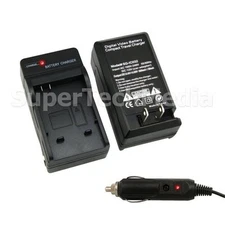 Battery Charger Kit with Car Adapter For Canon NB-6L Powershot D10 S90 S95