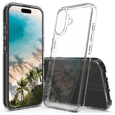Hülle für Apple iPhone 16 Handyhülle Silikon Cover Case Schutztasche Hybrid klar