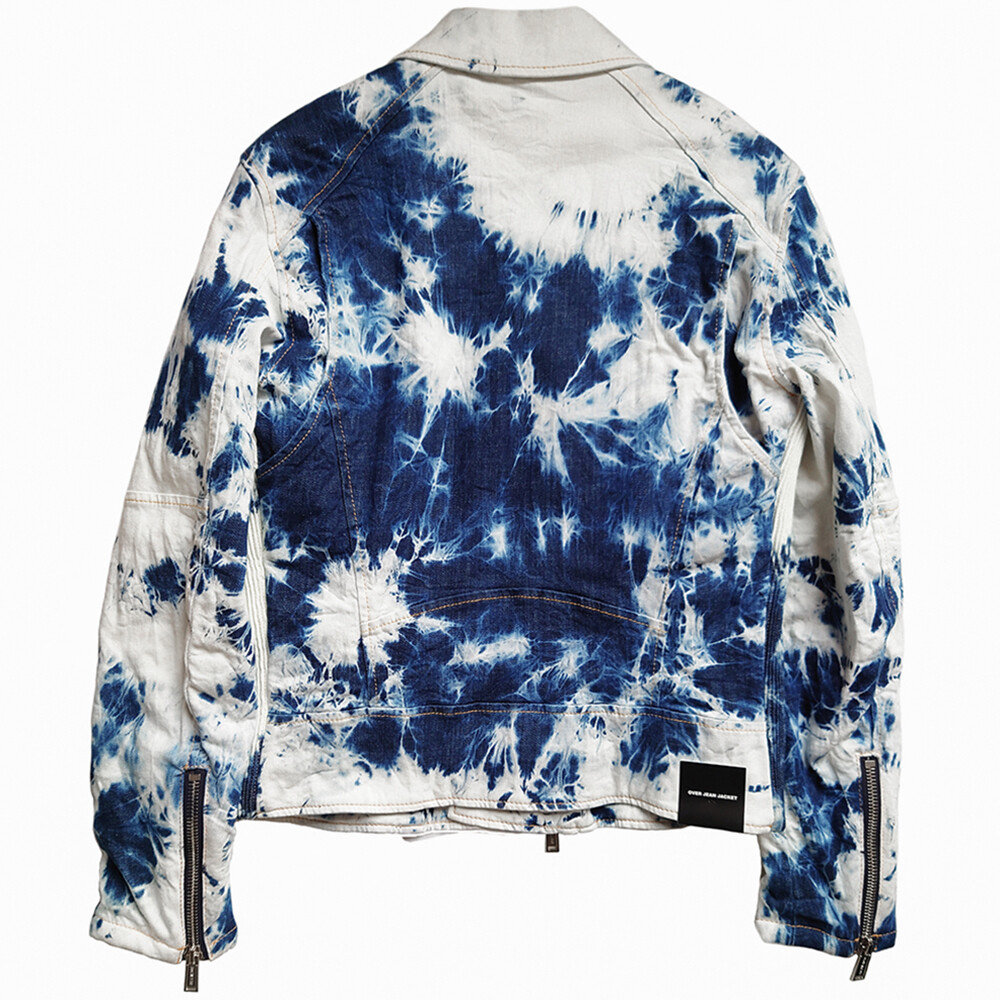 DSQUARED2 Jean Jacket Tie Dye Denim Biker Jacket Blue Size 48 - RP £975.00 image 6