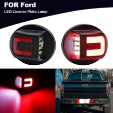 2X LED License Plate Light Rear Bumper Tag Assembly Lamp For Ford F150 F250 F350
