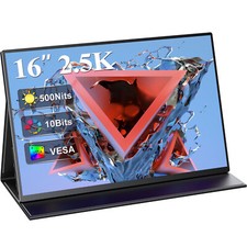 UPERFECT Portable Monitor 16" 2K 2560 1600 QHD Screen HDMI USB C For SAMSUNG DEX