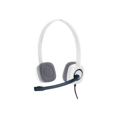 Logitech H150 Kopfhörer mit Mikrofon weiß mit 2x 3,5 mm Klinke