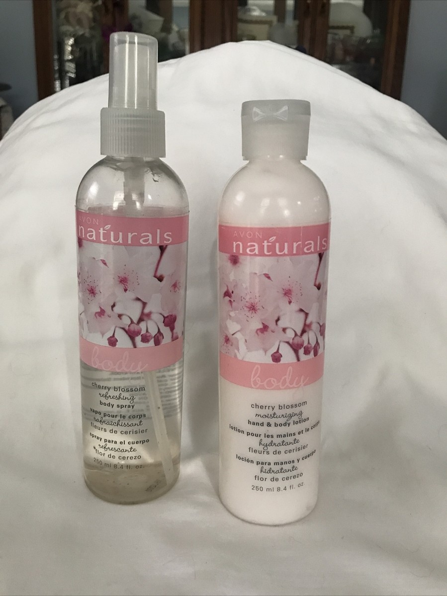 Avon Naturals Cherry Blossom Hand and Body Lotion And Body Spray
