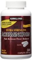 Kirkland Extra Strength Acetaminophen 500 Mg 500 Caplets, Pain Reducer Exp 2019 Kirkland Extra Strength Acetaminophen 500 Mg 500 Caplets, Pain Reducer Exp 2019