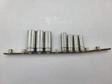 Lot of 7 Snap-On 3/8" Drive Sockets. SF121-SF281 -USED- T356