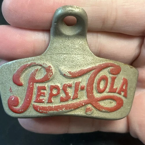 Vtg The STARR X Pepsi Cola Bottle Opener Advertising Stationary Wall Mount USA