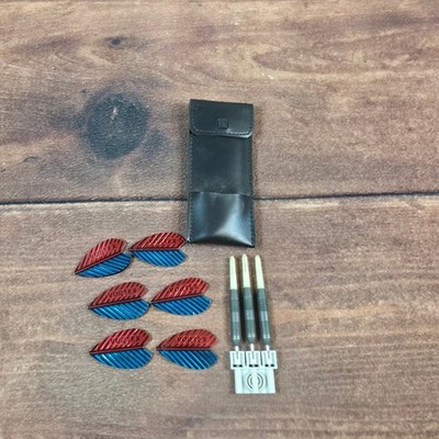 Unicorn Darts Set England OS Gray Good Tungsten Barrels Vortex Flights Pouch