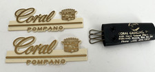 Coral Cadillac Dealer Emblem Keychain Vintage Florida Badge Dealership Pompano