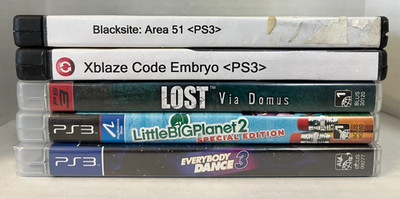 Lot of 4 USED PS3 Games ~ Blacksite ~ Xblaze ~ Lost ~ Little Big Plant 2 ~