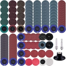 AUSTOR 126 Pcs Sanding Discs 2 Inch Quick Change Disc with 1/4 inch Tray... 