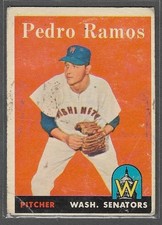 1958 Topps #331 Pedro Ramos (FAIR) Washington Senators